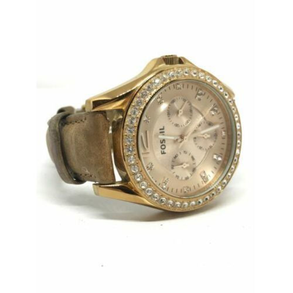 Fossil ES3363 Riley Women's Multifunction Tan Leather Analog Quartz Watch Y107